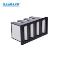 Clean-Link HEPA ULPA V W Bank Type Air Purifier Glassfiber Media Replacement Filter for HVAC System
